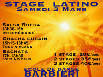Stage latino - Ecole de danse Barbieri